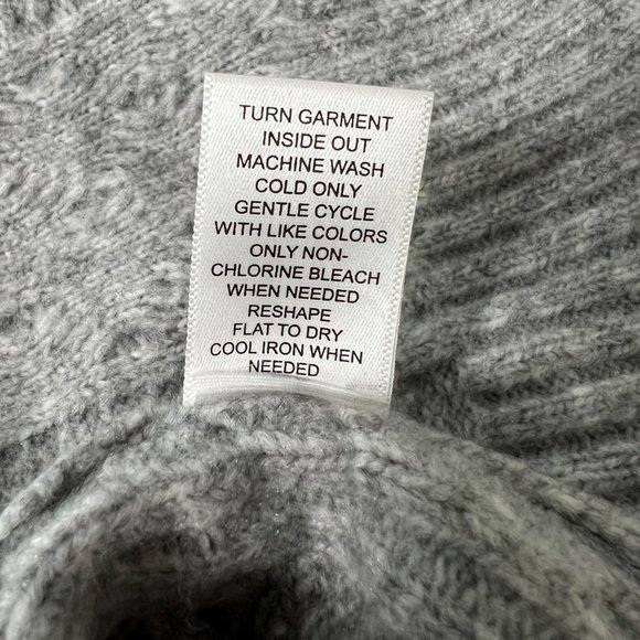 House of Harlow 1960 Sleeveless Cable Knit Sweater Dress Gray Turtleneck size M - Picture 12 of 13